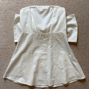Altar'd State Strapless Bow Back Mini Dress